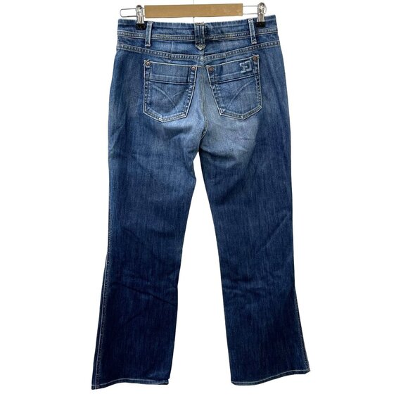 Y2K Joe's Jeans Mid Rise Women's Flared Leg Jeans Tricky Dark Wash Size 29W‎ - Picture 2 of 12